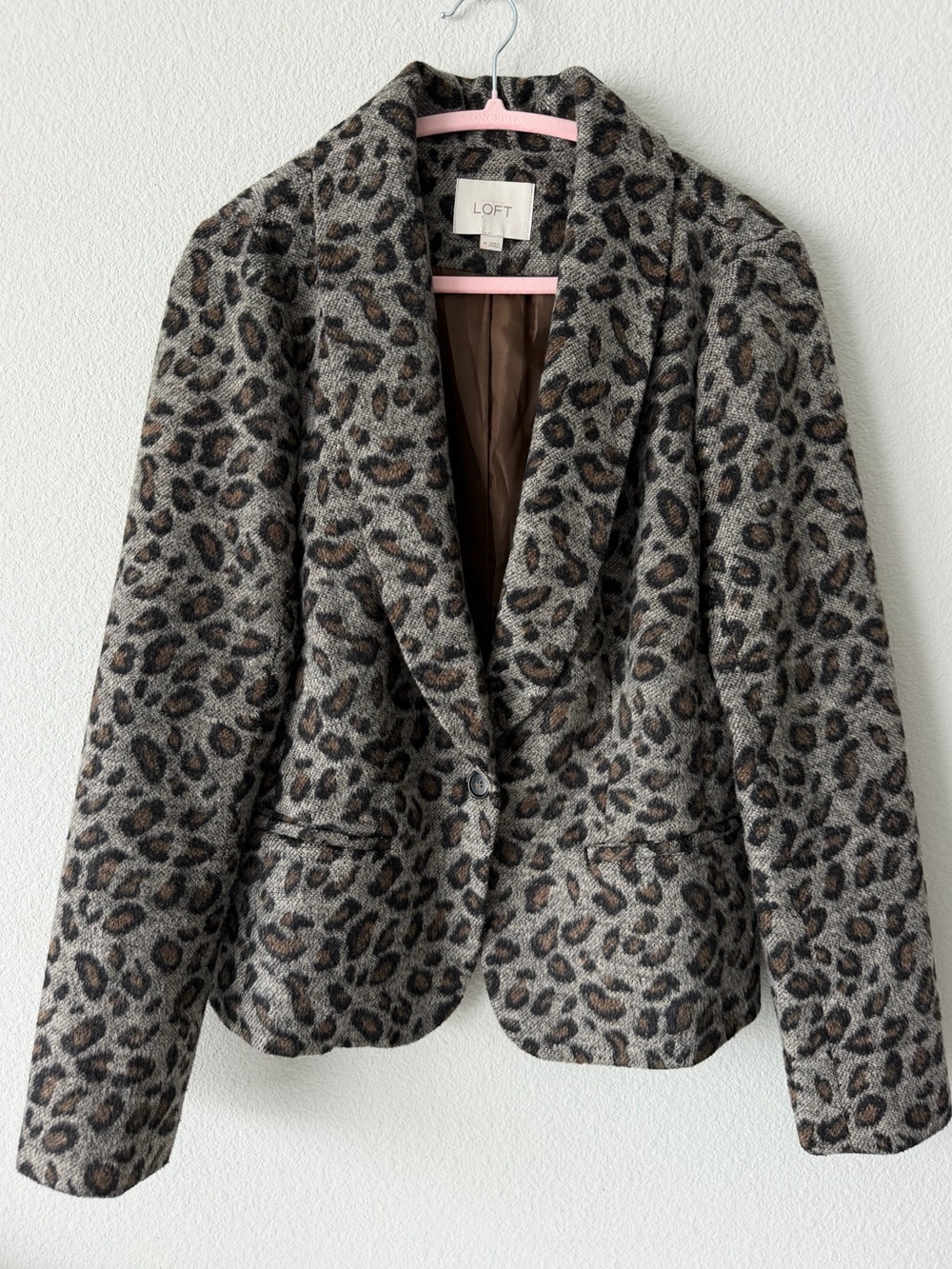 LOFT Leopard Cheetah Safari Jungle Wildcat Print Blazer Women’s Jacket M NWOT